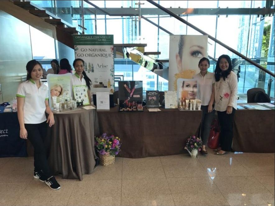 Celebrity Beauté booth at a Pink Ribbon Wellness Foundation event